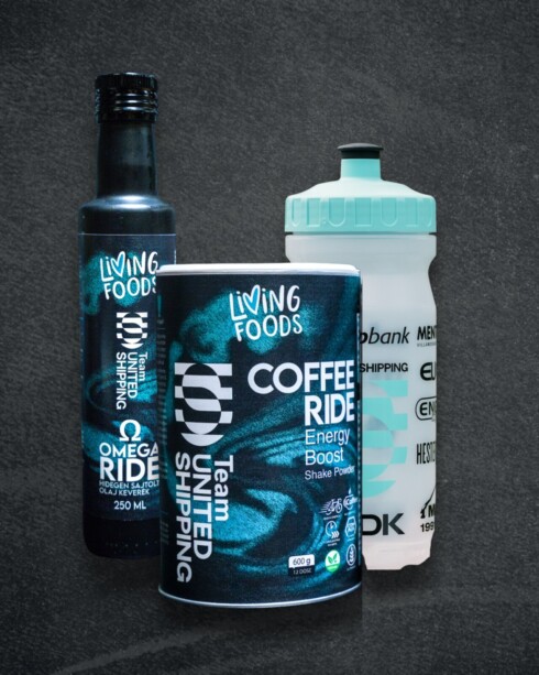Team United Shipping x Living Foods induló csomag ajándék TUS kulaccsal