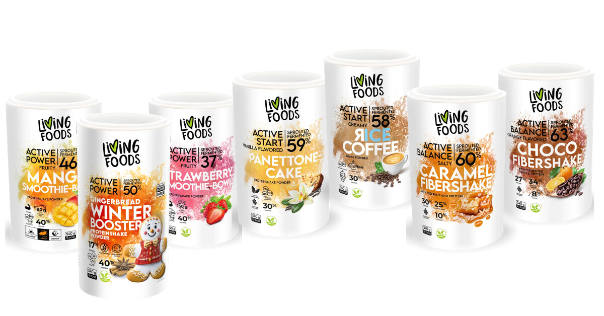 A vércukorszintet stabilizáló Living Foods alapanyagok: rostok, komplex szénhidrátok és egészséges zsírok.
